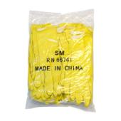 Safety Zone® Latex Flock Lined 16 Mil Gloves, Yellow, Small - Bulk Pack GRFY-SM-1B