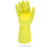 Safety Zone® Latex Flock Lined 16 Mil Gloves, Yellow, Small GRFY-SM-1C