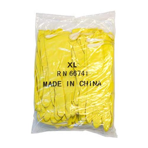 GLOVE LATEX YELLOW FLOCK LINED GRFY XL 1B
