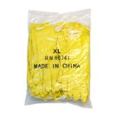 Safety Zone® Latex Flock Lined 16 Mil Gloves, Yellow, X-Large - Bulk Pack GRFY-XL-1B