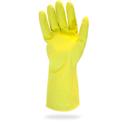 GLOVE LATEX YELLOW FLOCK LINED GRFY XL 1C