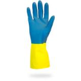 GLOVE BLUE NEOPRN OVER YELLOW GRLY SM 1SF