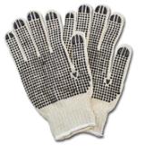 Cotton Polyester String Knit 2 Sided PVC Dotted Grip Gloves Womens Medium GSBD-WN-2C-20