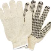 Cotton Polyester String Knit 1 Sided PVC Dotted Grip Gloves Womens Medium GSBS-WN-2C-20