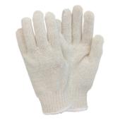 Medium Weight Cotton Polyester String Knit Gloves Natural Womens GSMW-WN-2P-NRB