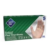 Safety Zone® Vinyl Powdered Gloves, 10x100, Clear, 3 mil - Small GVDR SM 1