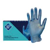 Safety Zone® Mid-Weight Vinyl Gloves, Powder-Free, 10x100, Blue, 3 mil - XL GVP9-XL-1-BL
