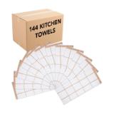 KITCHEN TOWEL TAN CHECK 12DZ/C KT TAN CS