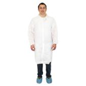 POLYPROPYLENE LAB COAT WHITE NO M1714-4X-E_W