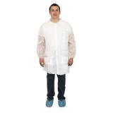 40G POLYPRO WHITE LABCOAT W/ M1734 L E W