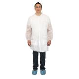 40G POLYPROP LABCOAT WHITE W/ M1734 M E W N 001J