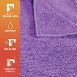 49 Gram 16x16 Microfiber Cloths 300GSM-Purple 15dz/cs M915100PU 3