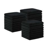 16x27 Black Microfiber Bleach Safe Towels M915109BK