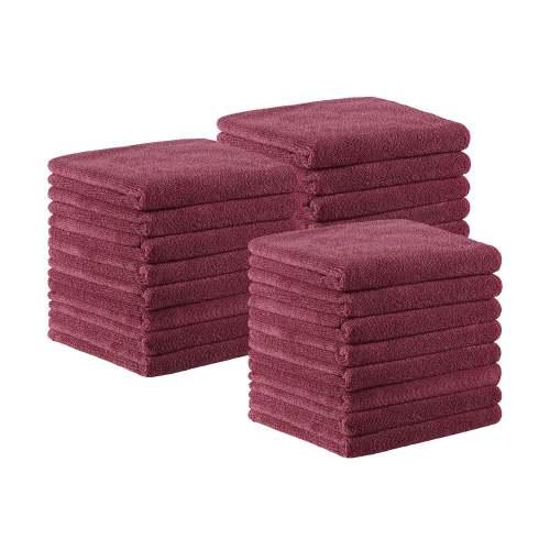 Microfiber Bleach Safe Towels 16x27 Burgundy 24/ Pack M915109BU