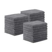 16x27 Grey Microfiber Bleach Safe Towels M915109GY