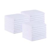 16x27 White Microfiber Bleach Safe Towels M915109WH