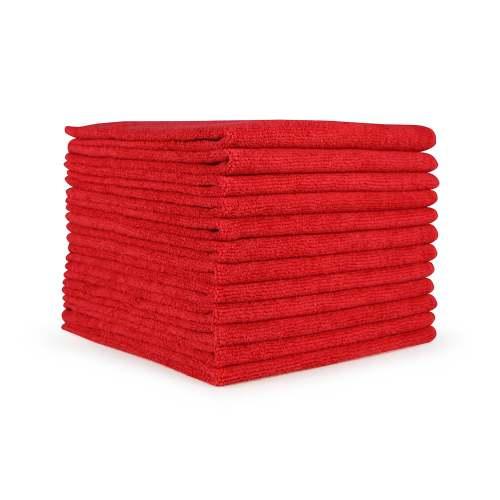 30 Gram 12x12 Microfiber Cloths 320GSM-Red M915112R
