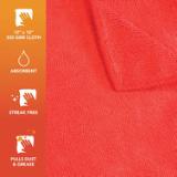 30 Gram 12x12 Microfiber Cloths 320GSM-Red M915112R 2
