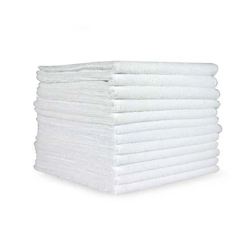 20 Gram 12x12 Microfiber Cloths 200GSM-White M915115W