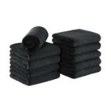 Bck2U Coral Fleece Salon Towel 16x27 Black M915117BK