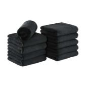 16x27 Black Coral Fleece Bleach Safe Towels M915117BK