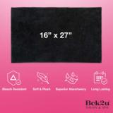 Bck2U Coral Fleece Salon Towel 16x27 Black M915117BK 5