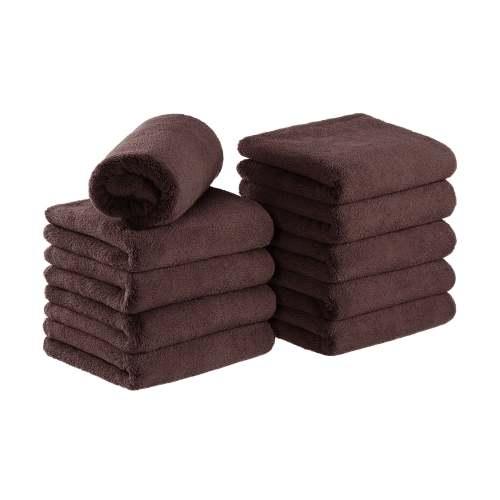 Bck2U Coral Fleece Salon Towel 16x27 Brown M915117BR