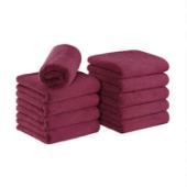 16x27 Burgundy Coral Fleece Bleach Safe Towels M915117BU