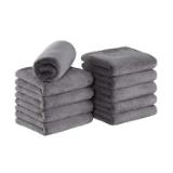 Bck2U Coral Fleece Salon Towel 16x27 Grey M915117GY
