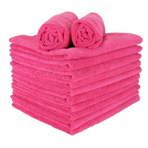 59 Gram 15x24 Microfiber Wall Washing Cloths 255GSM-Hot Pink M915210HP