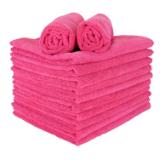 59 Gram 15x24 Microfiber Wall Washing Cloths 255GSM-Hot Pink M915210HP