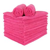 59 Gram 15x24 Microfiber Wall Washing Cloths 255GSM-Hot Pink M915210HP