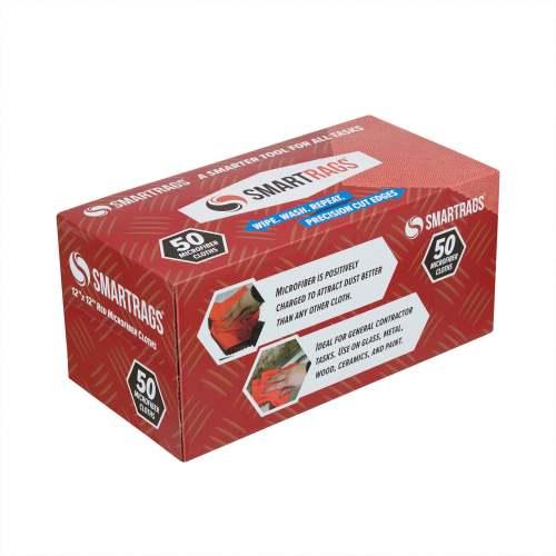 Chiffons en microfibre SmartRags® 12 x 12, 200 G/m2, Rouge, 50/bte – 8 btes/emb. M950R