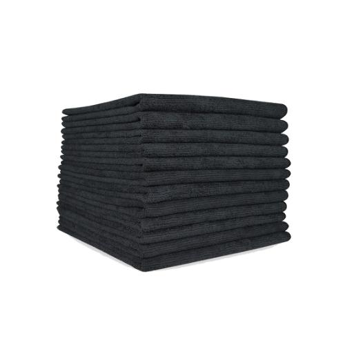 Hospeco® Light-Duty Black 16x16 200GSM Microfiber Cloth MFC2001616BK