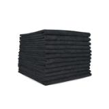 Hospeco® Light-Duty Black 16x16 200GSM Microfiber Cloth MFC2001616BK