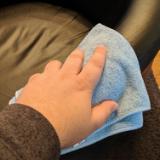 Hospeco® Heavy-Duty Blue 12x12 300GSM Microfiber Cloth MFC3001212BL 4