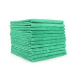 Hospeco® Heavy-Duty Green 12x12 300GSM Microfiber Cloth MFC3001212GN