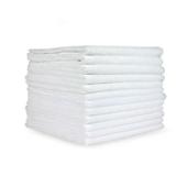 Hospeco® Heavy-Duty White 12x12 300GSM Microfiber Cloth MFC3001212WH