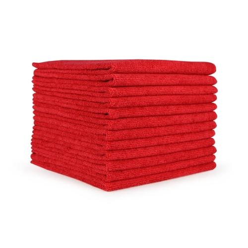 Hospeco® Heavy-Duty Red 16x16 300GSM Microfiber Cloth MFC3001616RD