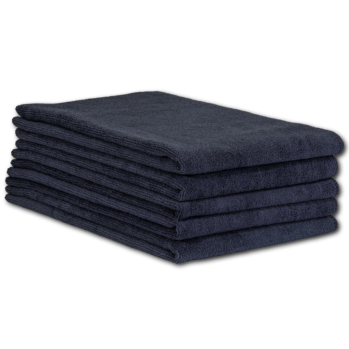 Hospeco® Extra-Large Black 16x27 300GSM Microfiber Hand Towel MFC3001627BK