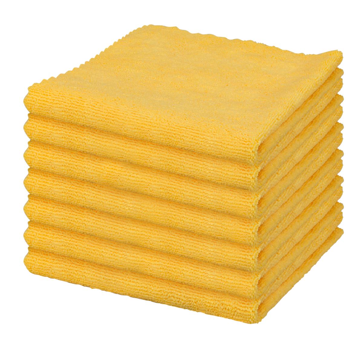Hospeco® Seamless Gold 16x16 185GSM Microfiber Cloth MFCEL1851616GD