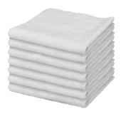 Hospeco® Seamless White 16x16 185GSM Microfiber Cloth MFCEL1851616WH