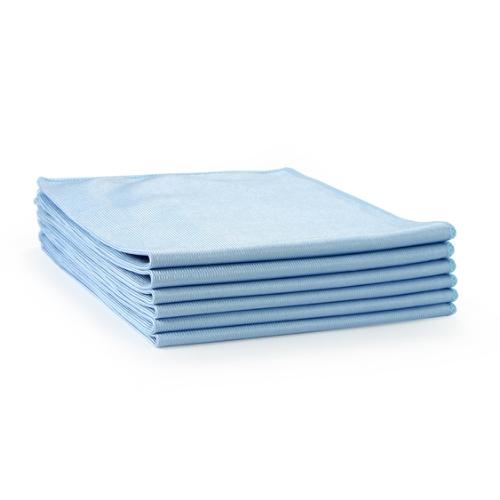 Hospeco® Glass Cleaning Blue 16x16 270GSM Microfiber Cloth MFCGL2701616BL