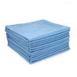 Hospeco® Suede Polishing Blue 16x16 270GSM Microfiber Cloth MFCSU2001616BL