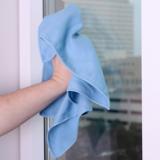 Hospeco® Suede Polishing Blue 16x16 270GSM Microfiber Cloth MFCSU2001616BL 3