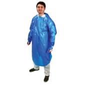 Blue Vinyl Alternative Gown, 4 Mil, Long Sleeve w/ Thumb Loops MMVA-4G-B-XL