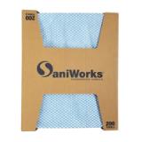 SaniWorks® Choice Counter Towels 13x20 CounterCase® Blue White 200 Count N F110QCB 2