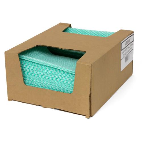 CHOICE COUNTER TOWEL, GRN/WHT, 12X21, QF 150/DUAL DISP CS N F110QCG2