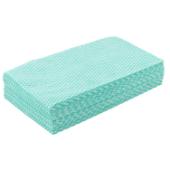 SaniWorks® Choice Counter Towels, Poly/Rayon, Green/White, 13