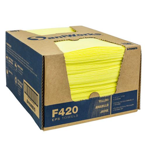 SaniWorks® EPS Towels, Yellow, 10